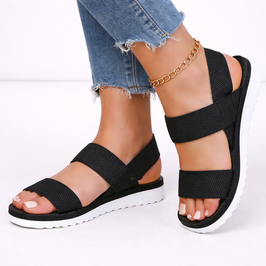 Women's Crossover Strap Sandals – Cushioned, Secure Fit