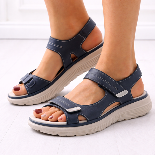 Women's Platform Sandals – Adjustable Strap, Cushioned Footbed