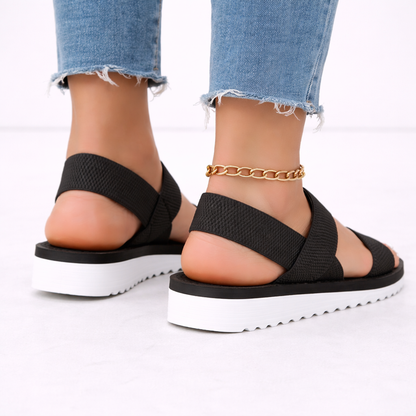 Women's Crossover Strap Sandals – Cushioned, Secure Fit