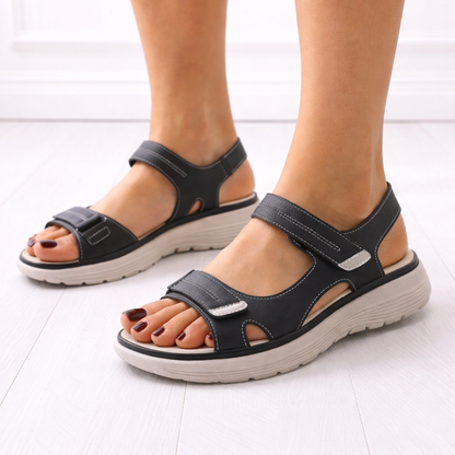 Women's Platform Sandals – Adjustable Strap, Cushioned Footbed